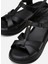 Kadın Siyah Comfort Düz Sandalet 5