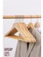Natural Ahşap Elbise Askısı 12 Adet Montague Design 2