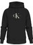 Dıstressed Monologo Baskılı Relaxed Kapüşonlu Siyah Erkek Sweatshirt J30J326875BEH 1