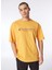Turuncu Erkek Bisiklet Yaka Loose Fit Baskılı T-Shirt D4SM-TST3255 3