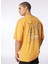 Turuncu Erkek Bisiklet Yaka Loose Fit Baskılı T-Shirt D4SM-TST3255 5