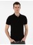 Siyah Slim Fit Düğmeli Polo Yaka Triko Tişört 1