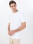 Beyaz Erkek Bisiklet Yaka Relaxed T-Shirt F4SM-TST 2847 3