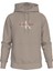 Açık Kahve Erkek Kapüşon Relaxed Baskılı Sweatshirt J30J326875PCF Dıstressed Monologo 1