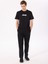 Siyah Erkek Bisiklet Yaka Basic Fit Baskılı %100 Pamuk T-Shirt J4SM-TST7246 2