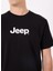 Siyah Erkek Bisiklet Yaka Basic Fit Baskılı %100 Pamuk T-Shirt J4SM-TST7246 4