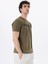 Haki Erkek Bisiklet Yaka T-Shirt D4SM-TST3290 3