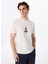 D5SM-TST3736 Kırık Beyaz Bisiklet Yaka Relaxed Fit Baskılı Erkek T-Shirt 1