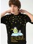 Fluffy Bisiklet Yaka Oversize Siyah Erkek T-Shirt Fluffy-E-2 1