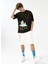 Fluffy Bisiklet Yaka Oversize Siyah Erkek T-Shirt Fluffy-E-2 2