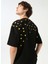 Fluffy Bisiklet Yaka Oversize Siyah Erkek T-Shirt Fluffy-E-2 4