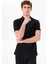 Siyah Erkek Polo Yaka Relaxed Nakışlı Polo T-Shirt C4SM-TST4528 1