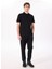 Siyah Erkek Polo Yaka Relaxed Nakışlı Polo T-Shirt C4SM-TST4528 2