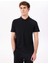 Siyah Erkek Polo Yaka Relaxed Nakışlı Polo T-Shirt C4SM-TST4528 3