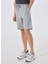 Gri Erkek Basic Düz Sweat Şort MML5SM-SHT 9531 3