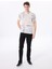 Beyaz Erkek Relaxed Baskılı T-Shirt F5SM-TST 2729 4