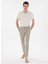 Haki Erkek Slim Fit Çizgili Chino Pantolon Gavın 1
