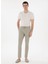 Haki Erkek Slim Fit Çizgili Chino Pantolon Gavın 3