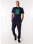 Lacivert Erkek Bisiklet Yaka Relaxed T-Shirt D4SM-TST3281 3