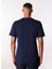Lacivert Erkek Bisiklet Yaka Relaxed T-Shirt D4SM-TST3281 5