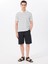 Beyaz Erkek Relaxed Çizgili Polo T-Shirt J5SM-TST7383 2