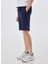Lacivert Erkek Basic Düz Sweat Şort MML5SM-SHT 9531 4
