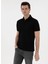 Siyah Erkek Slim Fit Jakarlı Polo T-Shirt Asır 1
