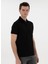Siyah Erkek Slim Fit Jakarlı Polo T-Shirt Asır 3