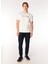 Ekru Erkek Bisiklet Yaka Relaxed Fit Baskılı Pamuk T-Shirt J4WM-TST7215 2