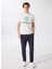 Kırık Beyaz Erkek Relaxed Baskılı T-Shirt D5SM-TST3647 2