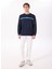 Lacivert Erkek Bisiklet Relaxed Baskılı Sweatshirt J5SM-SWT7230 2