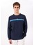 Lacivert Erkek Bisiklet Relaxed Baskılı Sweatshirt J5SM-SWT7230 3