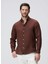 Kahve Erkek Alttan Britli Slim Fit Gömlek 1094177 1
