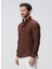 Kahve Erkek Alttan Britli Slim Fit Gömlek 1094177 4