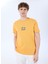 Turuncu Erkek Bisiklet Yaka Relaxed Fit Baskılı T-Shirt D4SM-TST3258 1