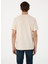 Bej Erkek Regular Fit Çizgili T-Shirt Campsel 5