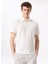 Ekru Erkek Basic Rayon Karışımlı Polo T-Shirt F5SM-TST 2040 3