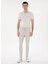 Bej Erkek Slim Fit Çizgili Chino Pantolon Gavın 1