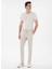 Bej Erkek Slim Fit Çizgili Chino Pantolon Gavın 3