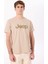 Bej Erkek Relaxed Baskılı T-Shirt C4SM-TST4511 1