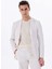 Ekru Erkek Slim Fit Çizgili Ceket F5SM-CKT 2425 4