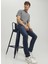 Lacivert Erkek Dar Paça Slim Fit Denim Pantolon 12223629_JJIGLENN Jjfox Jos 227 50S 5