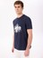 Lacivert Erkek Relaxed Baskılı T-Shirt J5SM-TST7350 1