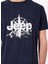 Lacivert Erkek Relaxed Baskılı T-Shirt J5SM-TST7350 4