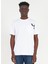 Bisiklet Yaka Beyaz Erkek T-Shirt UMP24048TS 1
