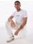 Beyaz Erkek Slim Fit Desenli T-Shirt M5GI23K8HM0G011 Gj Ss Cn Slım Suns 1