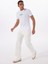 Beyaz Erkek Slim Fit Desenli T-Shirt M5GI23K8HM0G011 Gj Ss Cn Slım Suns 3