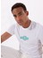 Beyaz Erkek Slim Fit Desenli T-Shirt M5GI23K8HM0G011 Gj Ss Cn Slım Suns 4