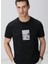 Siyah Erkek Slim Fit T-Shirt 1094090 2