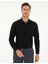 Siyah Armürlü Slim Fit Uzun Kollu Gömlek 3
